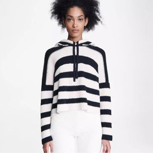 Rag and Bone Sunny Cotton Stripe Hoodie M